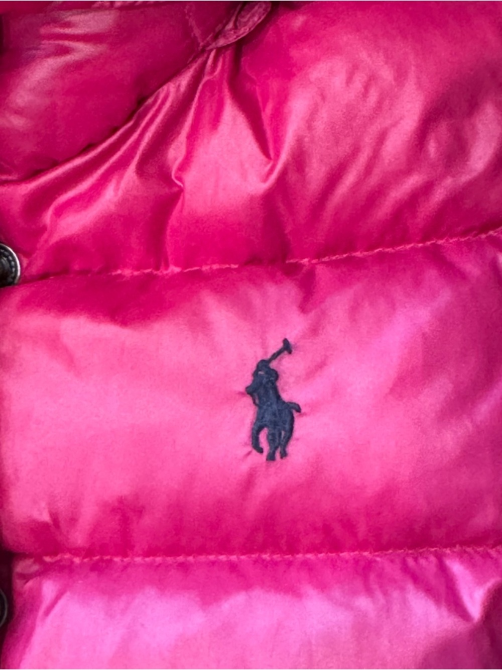 Polo Ralph Lauren Pink Puffer Jacket with Hood Toddler 3T Excellent Condition - Picture 4 of 4